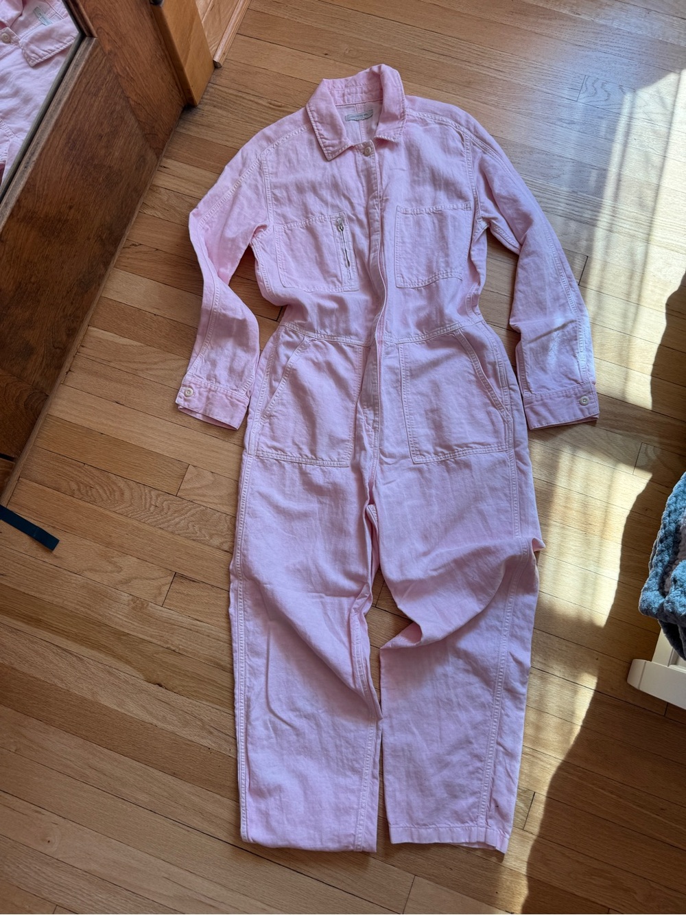 Outerknown Light Pink Utility Jumpsuit